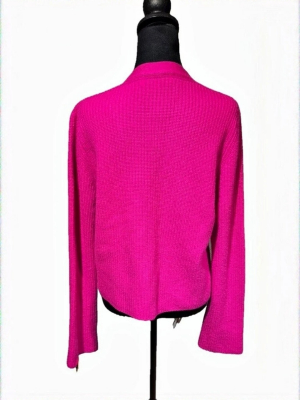 La Ligne 100% Cashmere Solid Lean Lines Cardigan Pink Size Medium - Picture 4 of 8